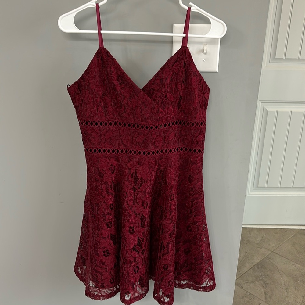 NWT Francesca’s Lace Red Mini Dress